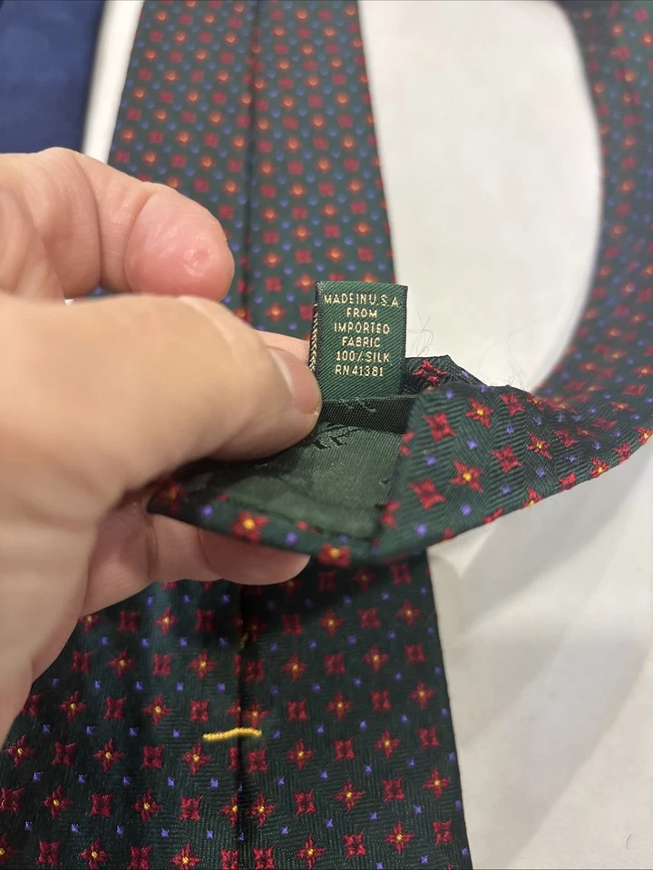 Lote de 2 corbatas de seda Ralph Lauren de colección años 90 hechas en EE. UU. Foto 4 de 4