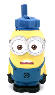 Minions Kids Water Bottle With Straw 3D Character Plastic Drink Cup