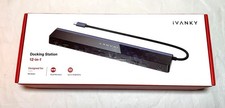 USB C Laptop Docking Station with 100W Power Adapter iVANKY 12-in-1 85W PD NEW