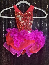 Dance Costume Weissman 64830 Jazz SC Little Kid Pink Sequin Tap XSC