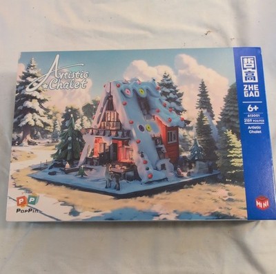 ZHEGAO Artistic Chalet PopPin 2159 Pieces Interlocking Blocks Building Set