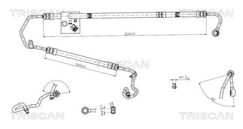 Triscan Hydraulikschlauch, Lenkung 8516 23011 FüR MERCEDES-BENZ-image