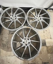 3 Ruff 22x9 Chrome Alloy Wheels 5 Lug Multi Spoke Rims Lincoln Center Caps