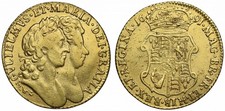 William and Mary 1691 Guinea, very rare date