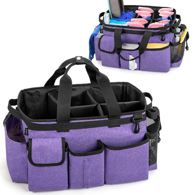 LoDrid große tragbare Reinigungs-Caddy-Tasche mit abnehmbarer Trennwand, Reinigungs-Caddy