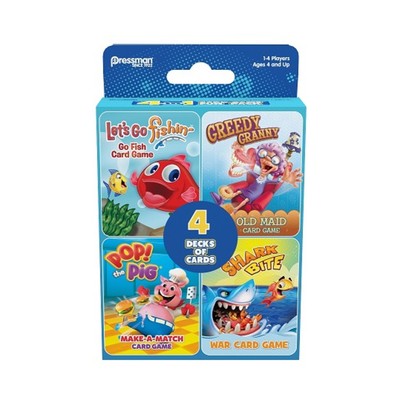 Pressman Boardgame Classic Card Games 4-In-1 Set Box VG+/NM