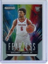 2024 Panini Prizm Draft Picks Bronny James Jr. Fearless Prizms Silver USC #3