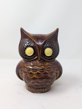 Vintage Owl Coin Bank Piggy Bank Pottery Ceramic Figure Vtg