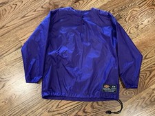 Youth M Easton Game Day Pullover Windbreaker 2 Snap Drawstring Waist Purple