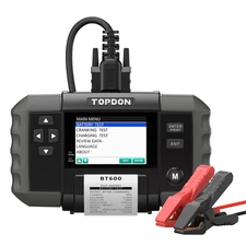 Topdon BT600 - 12V Battery & 12V/24V System Tester w/Built-in Printer