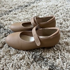 Mary Jane Style Tan Carmel Girls Tap Shoes Size 13