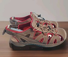 Eddie Bauer Mary Sz 8 Womens Hiking Sandals Leather Cinch Cord Outdoor Travel