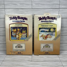 Teddy Ruxpin Lot of 2 Book  Tape Sets Grunge Music  Lullabies Adventure In Box