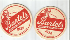 Lot of 5  Bartel's Beer coasters "There is none better..The  Professor 2 sided
