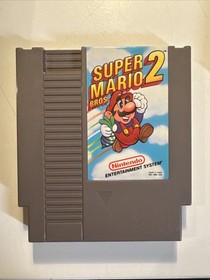 Super Mario Bros. 2 (Nintendo NES) Authentic Game Cartridge w/ Manual & Sleeve