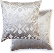 Image of Emma Barclay Valencia - Cushion Cover in Silver - 17x17 (43x43cm)