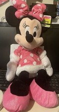 Disney  Minnie Mouse  Pink Dress 21  Mini Bean Bag Plush - NEW with Tags