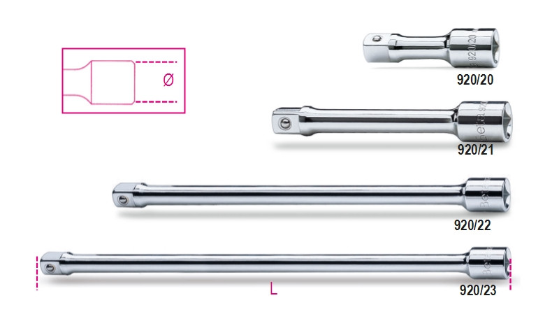 1/2"" Drive Extension Bar 255mm - Beta Tools 920/22