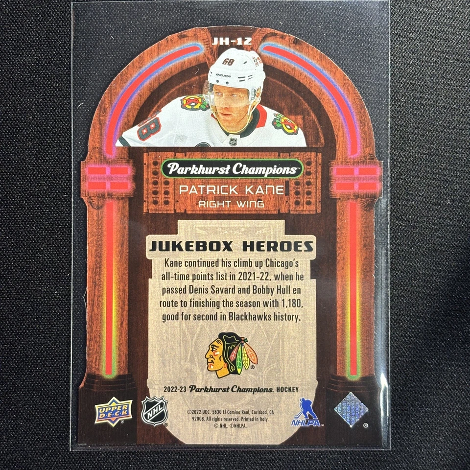 2022-23 Upper Deck Parkhurst Champions - Juke Box Heroes Patrick Kane Blackhawks - Image 2 of 2