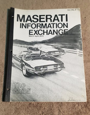Maserati Information Exchange Magazine Vintage March/ April 1979 The Ghibli