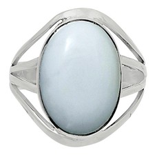 Natural White Opal 925 Sterling Silver Ring Size 8 Wholesale Jewelry USA