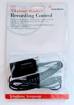 TELEPHONE HANDSET RECORDING CONTROL RECORD AND PLAY BACK CALLS THRU PHONE