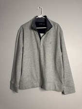 Men  s Nautica Gray Quarter Zip Size Large