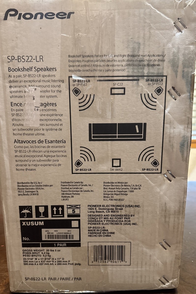 Pioneer SP-BS22-LR Bookshelf Speakers Brand New Andrew Jones | eBay