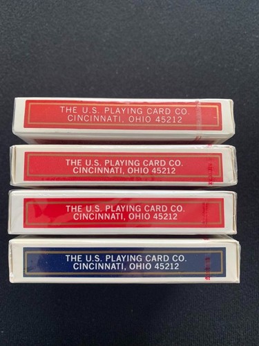 Bicycle Rider Back Rare Decks Red 3 Blue 1 Ohio Vintage Sealed - Picture 4 of 16