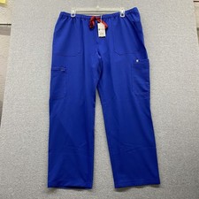 FIGS Cairo Cargo Scrub Pants Men  s 3XL Royal Blue NWT PO 5670 Technical Collectn