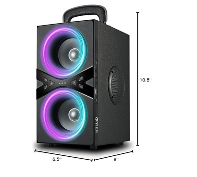 Bluetooth Speakers, Wireless TWS Portable Speaker w Lights,100dB Loud Subwoofer 
