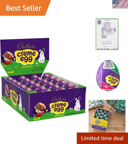 Individually Wrapped CREME EGG Milk Chocolate Eggs - 48 Count for Easter Fun