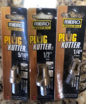 MIBRO PLUG KUTTER 5/16, 1/4, 1/2 TITANIUM COATED~ NIP