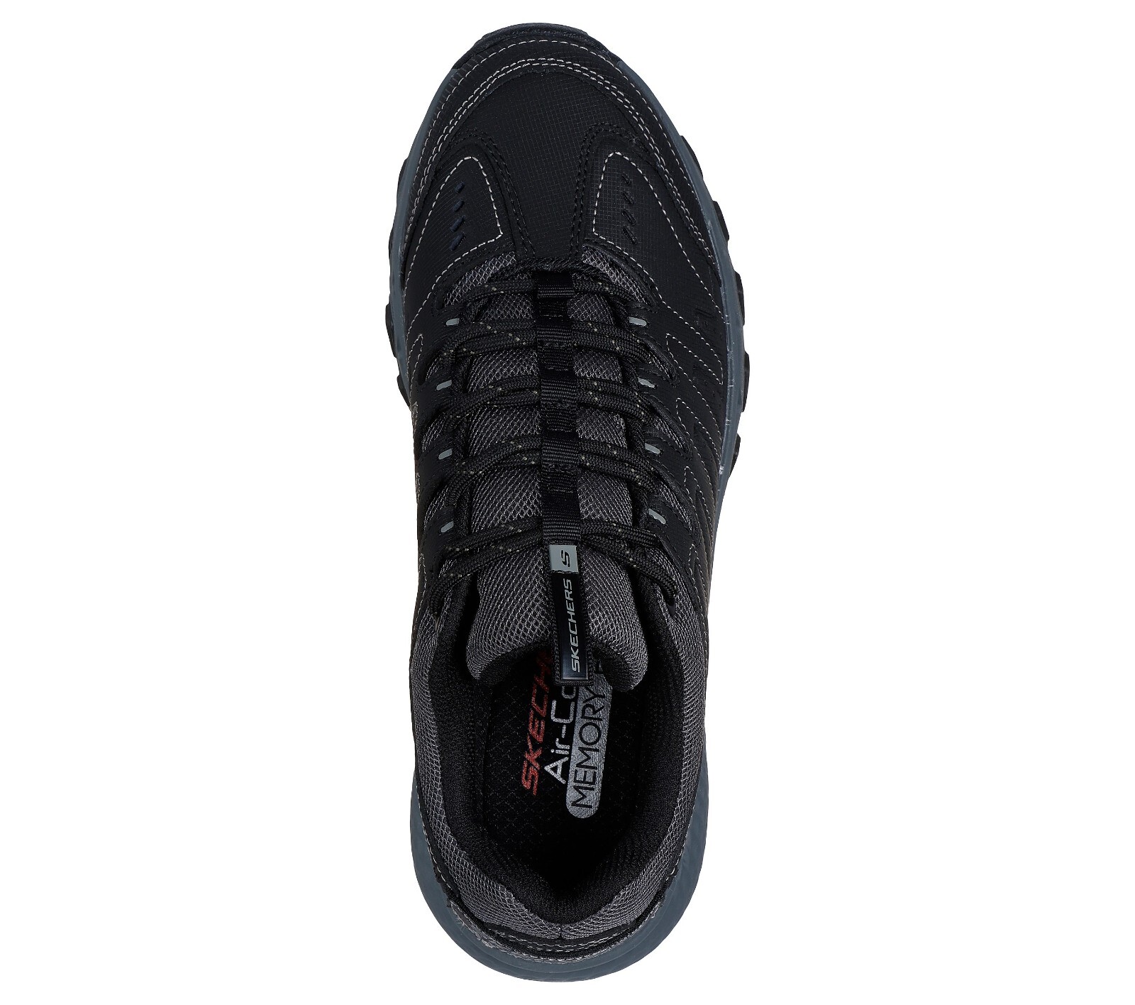 Skechers Shoe Men Black Sport Comfort Memory Foam Outdoor Hike Road Trail 237615