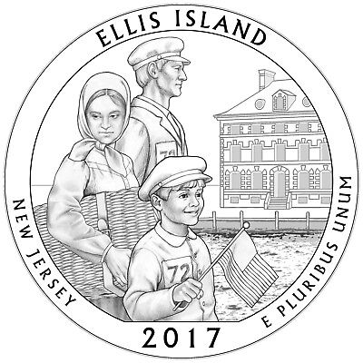 2017 D Ellis Island NJ ~ America the Beautiful National Parks Business Strike
