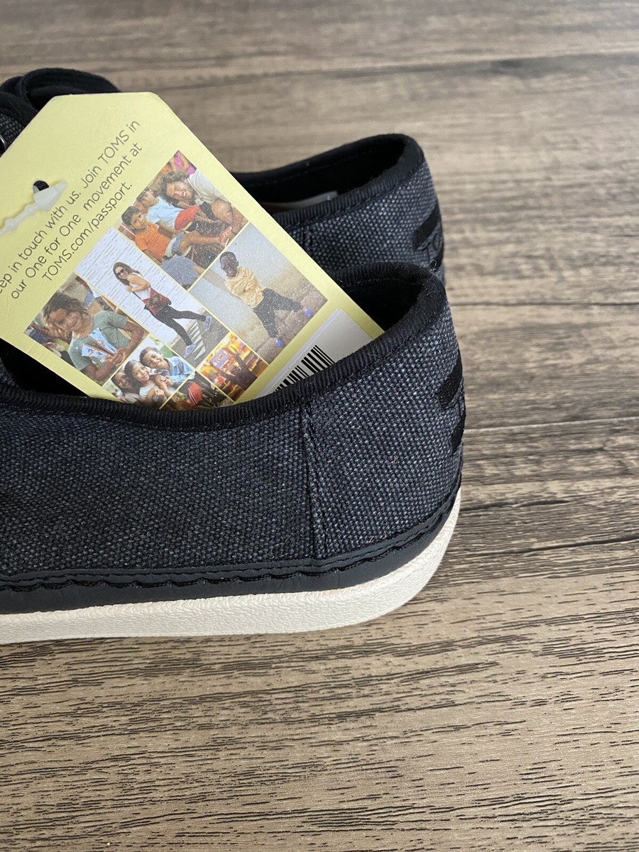 Toms Paseo Sneakers Black Washed Canvas Men