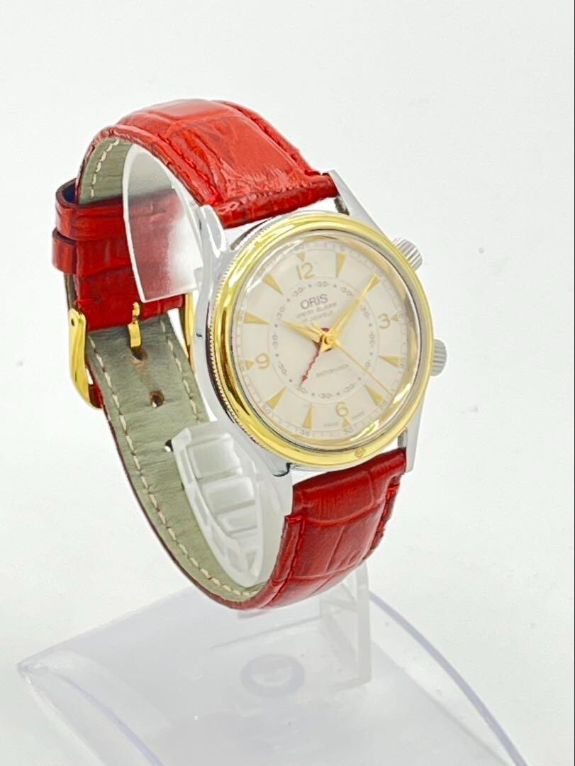 ORIS 7451 Alarm Ivory Dial Manual Winding Men's Watch