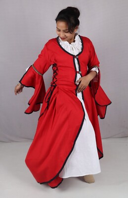 Renaissance Front Open Dress,Landsknecht Dress&Chemise for