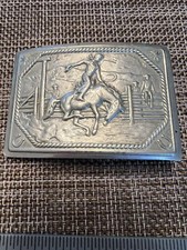 Western Belt Buckle Vintage Bronco Buster