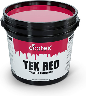 Ecotex  Tex-Red Screen Printing Emulsion (Pint - 16oz.) Pre-Sensitized Photo Emu