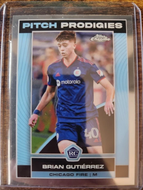 2023 Topps Chrome MLS Brian Gutierrez Pitch Prodigies Rookie RC #18 Chicago Fire
