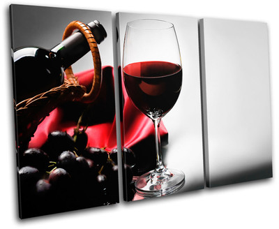Red wine drink grape  Food Kitchen TREBLE Leinwand Wand Kunst Bild drucken