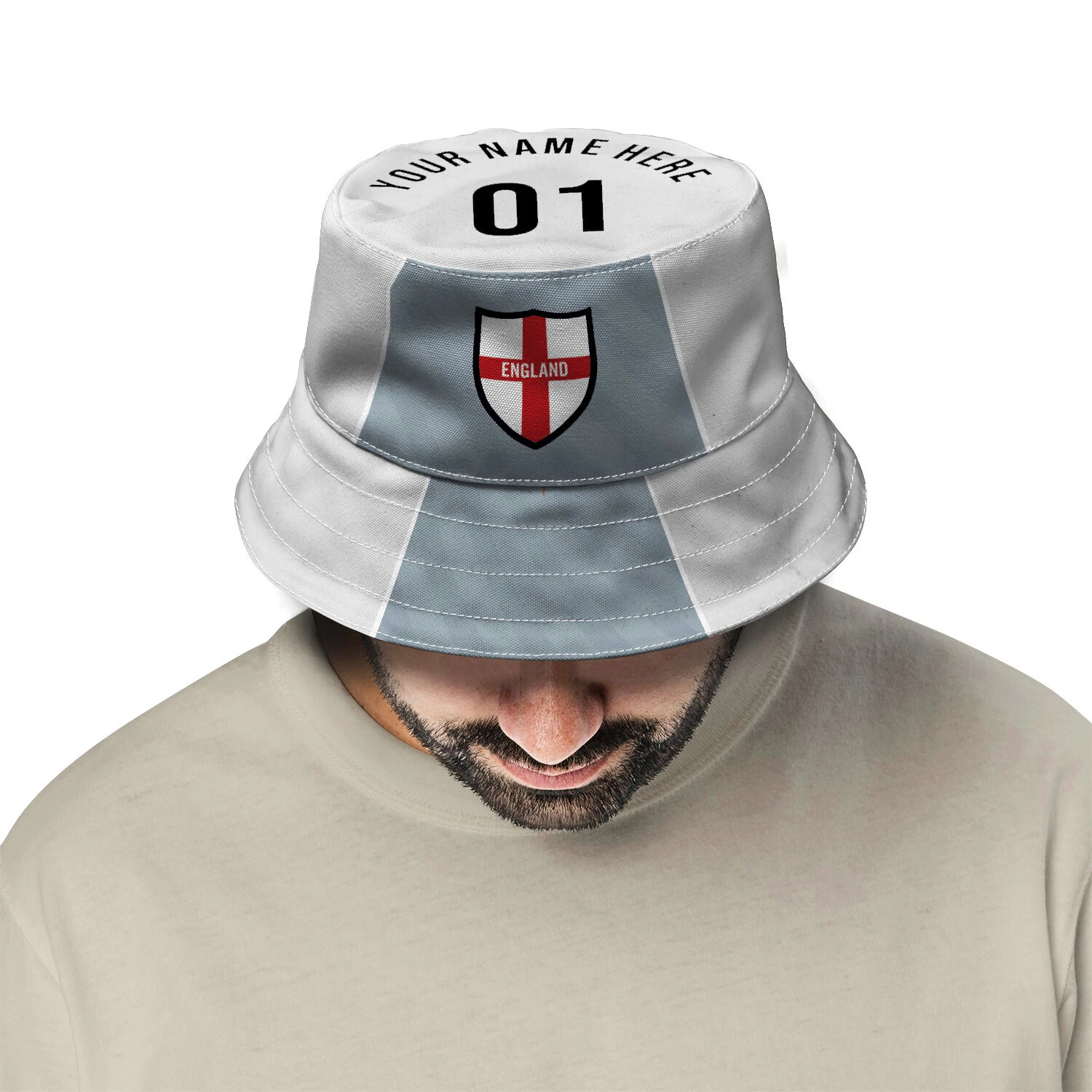 England 1996 Away Retro Bucket Hat Beach Festival Fisherman Hat Unofficial