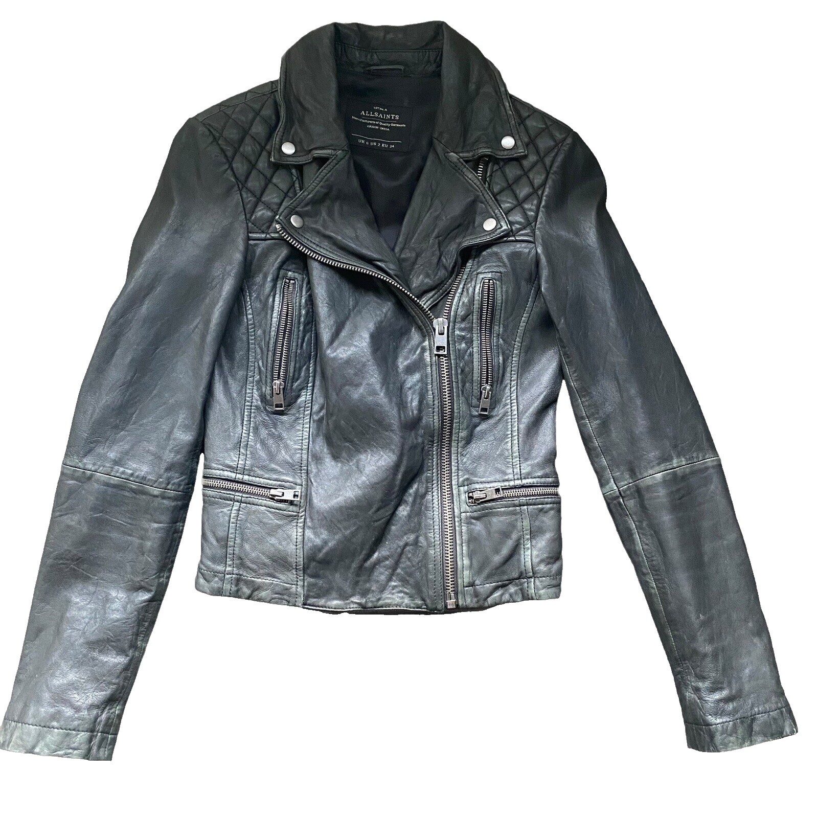All Saints Cargo Leather Jacket
