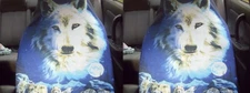 New Beautiful White Wolf Universal Car SUV Jeep Seat Covers 