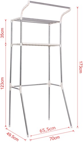 Estantería De Baño Ellsworth De Acero Tubular Con Dos Niveles De Almacenamiento - Imagen 2 de 6