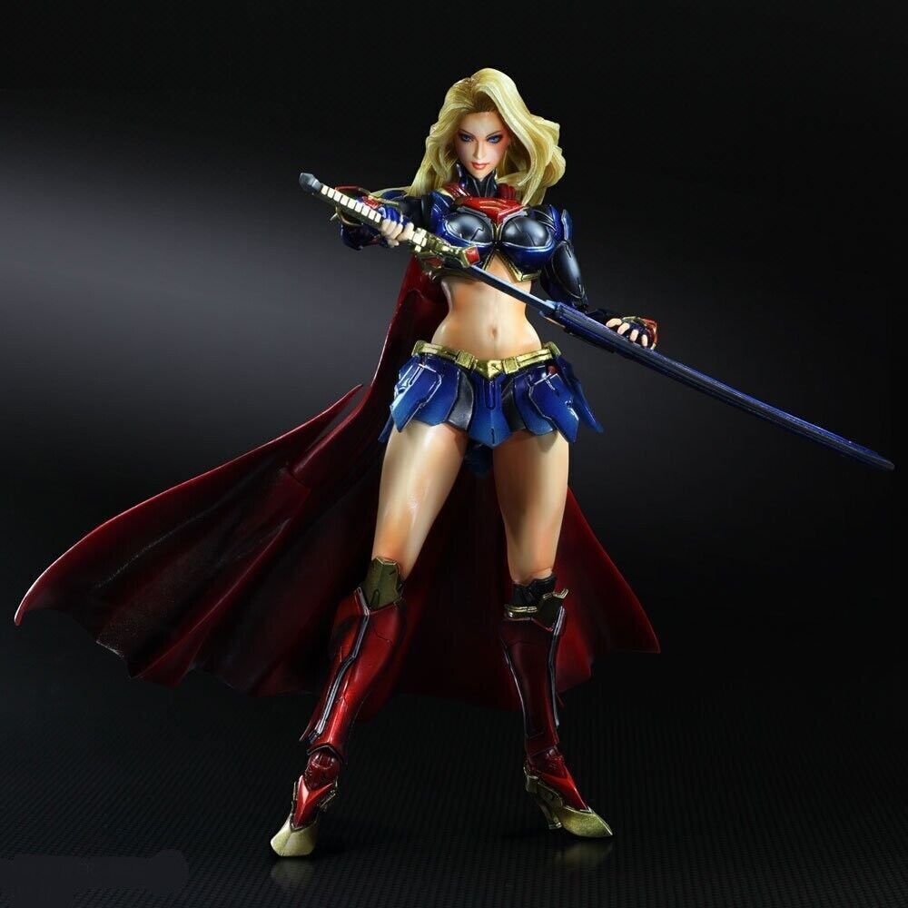 Play Arts Kai Supergirl Movie Action Figure Collectible No Box  