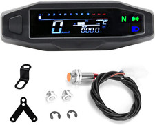 Tachimetro Digitale per Moto, Contagiri Con Display LCD a 1-6 Marce, Indicatore