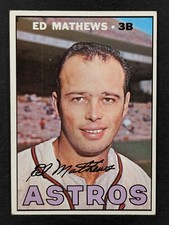 1967 Topps Baseball #166 Ed Mathews Houston Astros