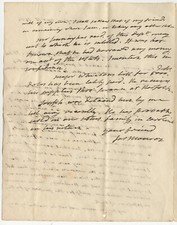 1812 James Monroe ALS Defends Actions in Futile Defense of Washington in War